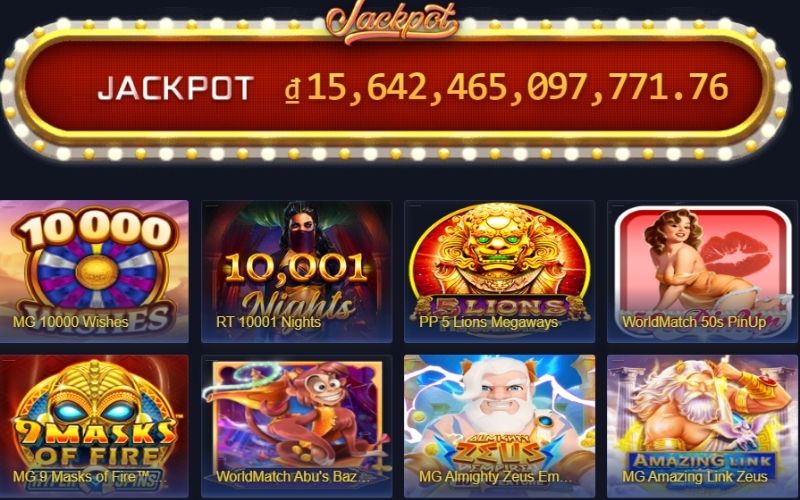 Nhiều giải thưởng Jackpot giá trị cao