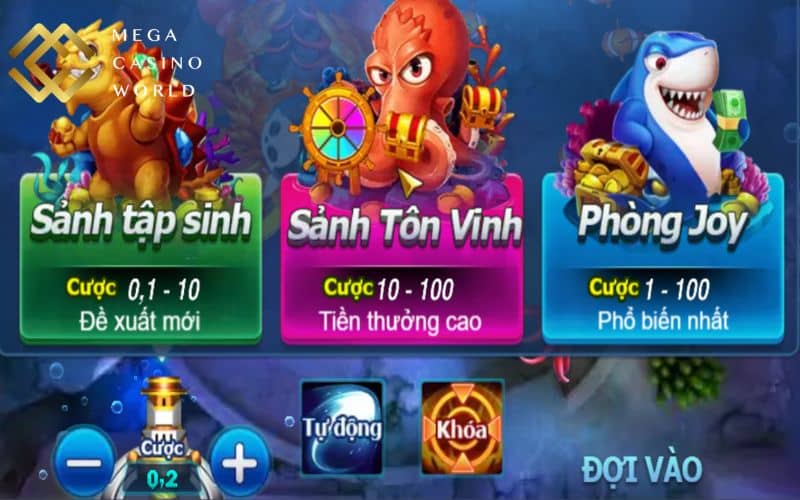 Chọn sảnh chơi phù hợp và tham gia